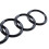 GLOSS BLACK AUDI FRONT&REAR RINGS BADGE EMBLEM A1 6