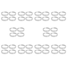 40Pcs Circular Porous Tart Ring Bottom Tower Pie Cake Mould Baking Tools Heat-Resistant Perforated Cake Mousse Ring,10cm