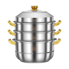 316L Stainless Steel Multi-Layer Steamer Pot for Induction Cookers