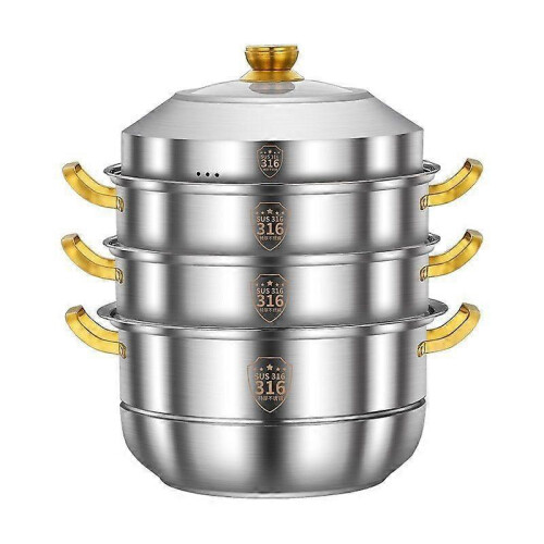 316L Stainless Steel Multi-Layer Steamer Pot for Induction Cookers