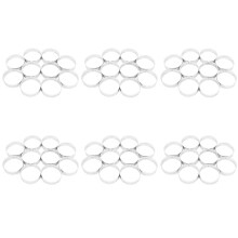 60 Pcs Circular Stainless Steel Tart Ring Tower Pie Cake Mould Baking Tools Perforated Cake Mousse Ring,8cm
