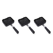3X Taiyaki Double Fish Shaped Hot Dessert Waffle Cake Maker Pan Japanese Pancake Double Pan Fry Pan