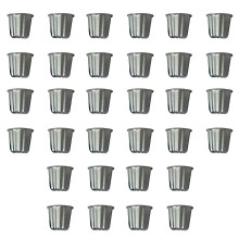 Canele Mold, Cannele Muffin Cup, 32Pcs Non-Stick Cannele Mould Gray-Black Canneles