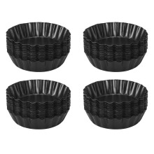 48 Pcs Egg Tart Molds, 3inch Mini Tart Pans Removable Bottom, Cupcake Cake Muffin Mold Tin Pan Baking Tool