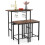 Bar Table Set for 2 with Wine Glass Holders and Rack 1