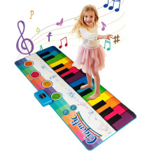 Kinder-Klaviermatte mit 8 Instrumentenklängen, 24 Tasten, 181x73 cm