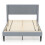 Sommier plateforme pour matelas 200x140 cm, velours gris 1