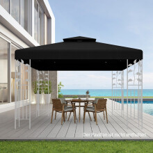 Pavillon Ersatzdach 3x3M Schwarz - Wetterbeständig