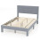 Platform Bed Frame for 200x140 cm Mattress, Grey Velvet 1