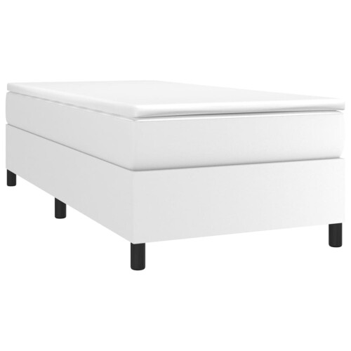 vidaXL sengestel hvid 100x200 cm kunstlæder 2
