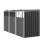 Garden Metal 3 Bin Storage Shed Garbage Can Storage, Charcoal Black 4