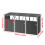 Garden Metal 3 Bin Storage Shed Garbage Can Storage, Charcoal Black 7