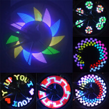Bluethy32LED DIY-cykellampa Färgglad cykelhjuls-eklampa däck