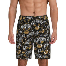 NOS_Saints korte pyjamasbukser til mænd, sportsshorts med fodboldholdlogo