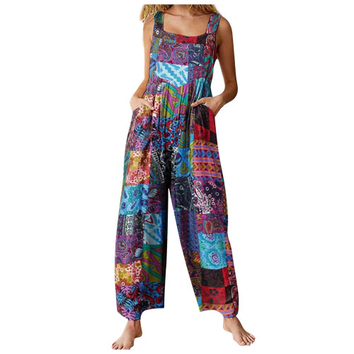 Honeeladyy Udsalg Jumpsuits til kvinder Sommer Afslappet Ærmeløs Løs