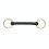 Shires Overcheck gummibid til heste, sort, 11,5 cm 1