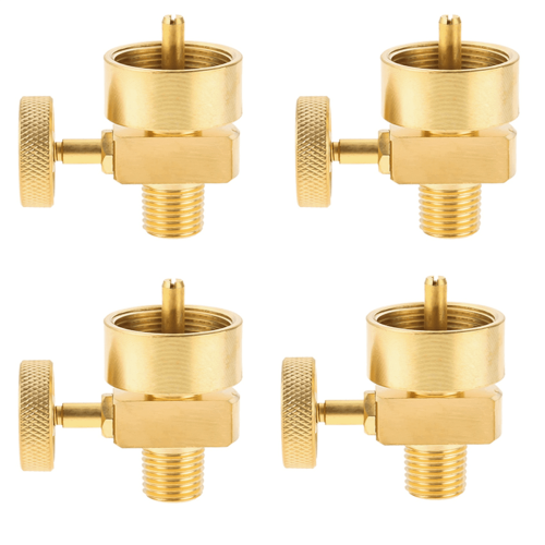 4X Mässing 1LB Propangasavfallsflaska Adapterventil +1/4