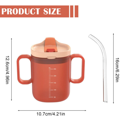 Giyblacko spill-proof cup with handle and lid 300ml 2
