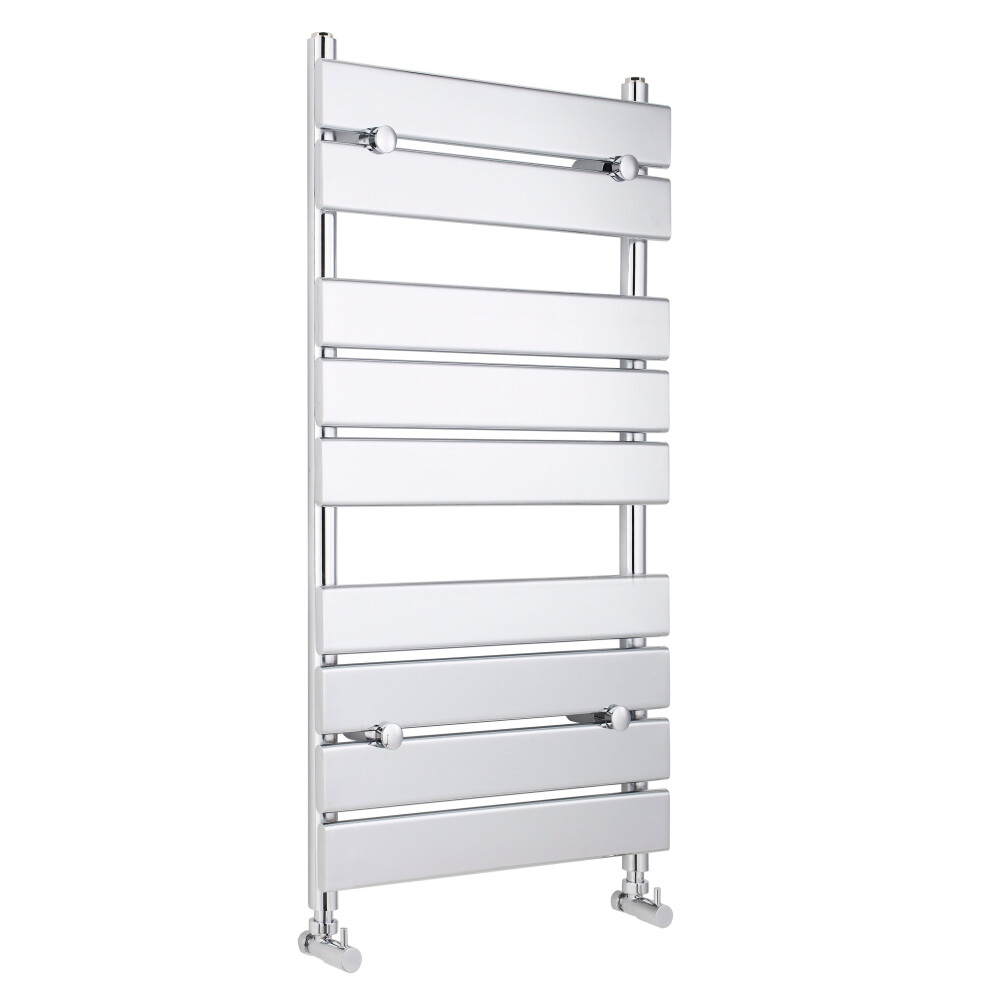 Balterley Ecton Contemporary Heated Towel Rail With 9 Flat Panels, 950Mm X 500Mm - Chrome