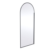 Balterley Contemporary Bathroom 8mm Glass Arched Wetroom Screen, Matt Black, 1950 x 893 x 14mm
