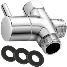 Válvula desviadora para chuveiro G1/2", em latão maciço, compatível com chuveiro de mão e chuveiro fixo, G1/2" 20mm de diâmetro, 3 vias.
