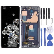 (black) L'ensemble tactile LCD OLED de 6,67 pouces avec cadre convient au Samsung Galaxy S20 Ultra 4G/5G SM-G988