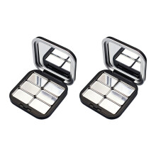 Praktische mattschwarze magnetische Make-up-Boxen, tragbar für-3
