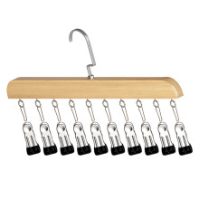 Wooden Retro Hat And Clothing Organizers With 10 Adjustable-B