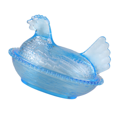 Artistic Easter Plastic Hen on Nest Candy Jar for Gift-Blue