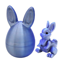 Rabbit Easter Set Easter Party Home-blue silver gradient 1
