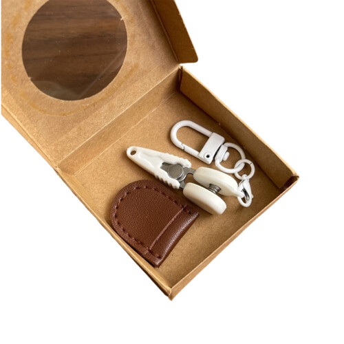 Tiny Scissors With Protective Cover And Colorful-coffee