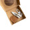 Ergonomic Handle Tiny Sewing Scissors with Keychain-dark brown 1
