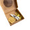 Ergonomic Handle Tiny Sewing Scissors with Keychain-Yellow 1