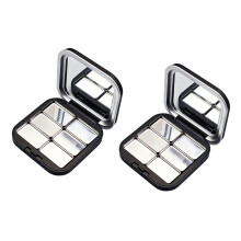 Black Magnetic Cosmetic Containers Empty Eyeshadow Palette-3
