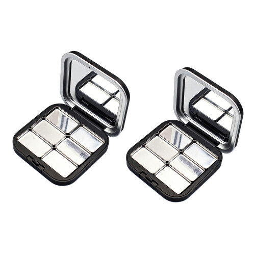 Black Magnetic Cosmetic Containers Empty Eyeshadow Palette-3