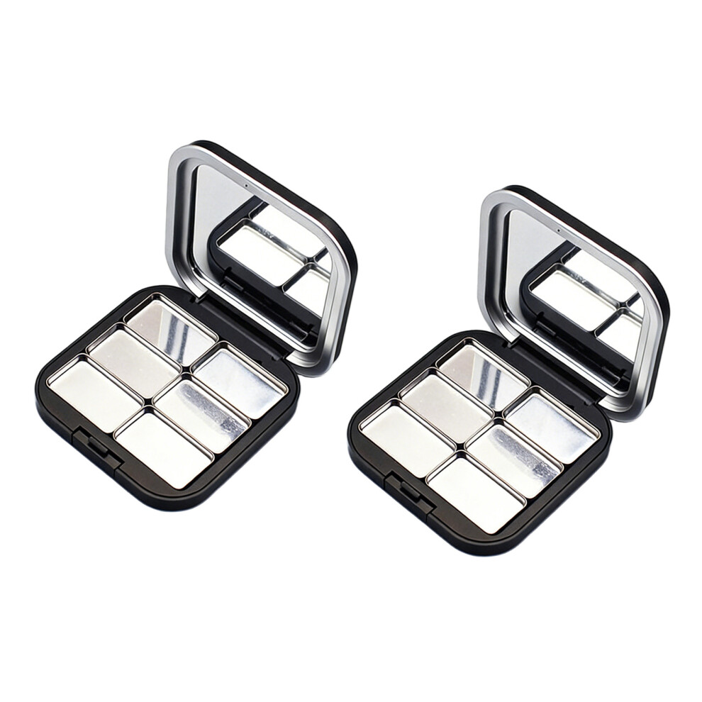 Black Magnetic Cosmetic Containers Empty Eyeshadow Palette-3
