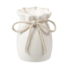 Plastics Flower Vases,Unbreakable Ceramic Look-White C5023