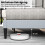 Sommier plateforme pour matelas 200x140 cm, velours gris 5