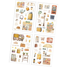 PET Travel Scrapbooking Sticker Cute Decorative Sticker for-4