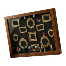 Schaduwen Box Frame Set, DIY Mini Musea Silhouetten Box-bruin