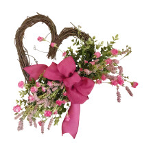 Artificial Rose Wreath Valentine's Day Wreath Door Hanging-1