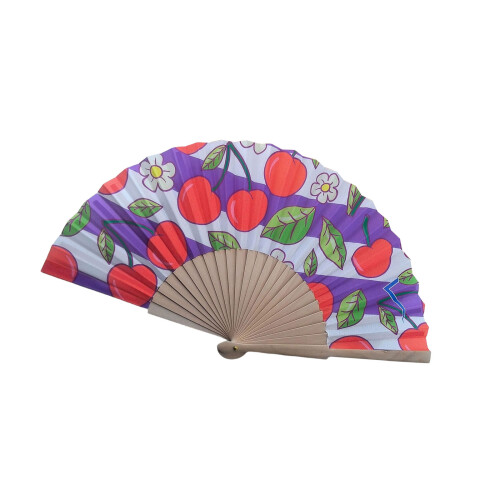 Éventail pliable portable imprimé citron et cerises, activité-2