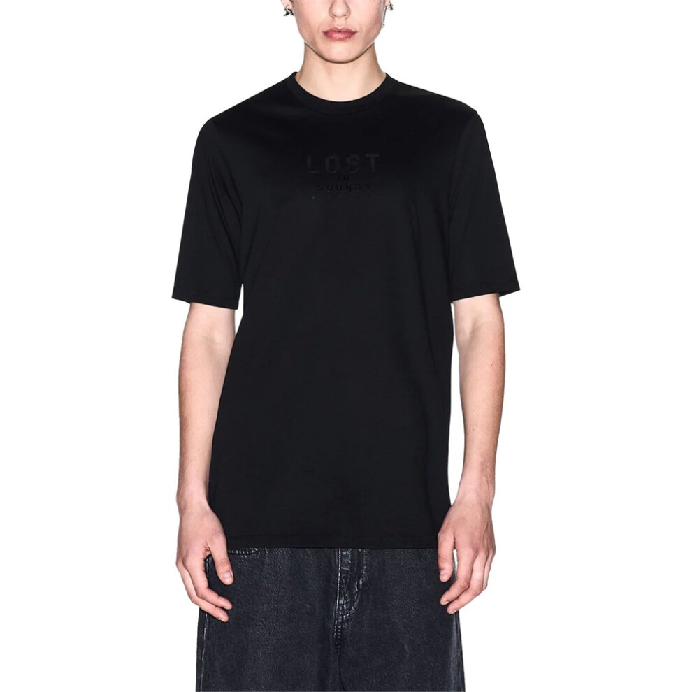 Armani (, L) Exchange Mens T Shirts Regular Fit Casual Summer Black