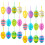 24Pcs Colored Easter Eggs Ornament 6cm For Door Handle Festival 1