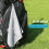 Prosop de golf din microfibră cu clemă tip carabină, model vafe, absorbant 3