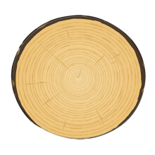 Wood Grain Round Carpet Home Area Rug 60 cm