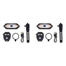 2X Elscooter Blinkers Fjärrkontroll Cykel Blinker/Bakljus