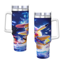 Vakuově izolovaný hrnek z nerezové oceli Pikachu40oz H2.0 s víkem