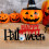 Halloween table sign with eyeball spider design 1