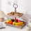 Dessert Stand Cake Tray Display Stand,Light Roasted Color 4